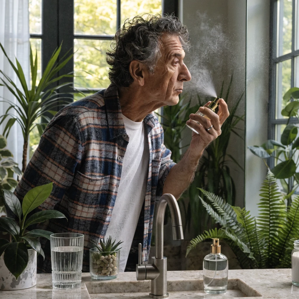 Routine mattutina con profumi verdi